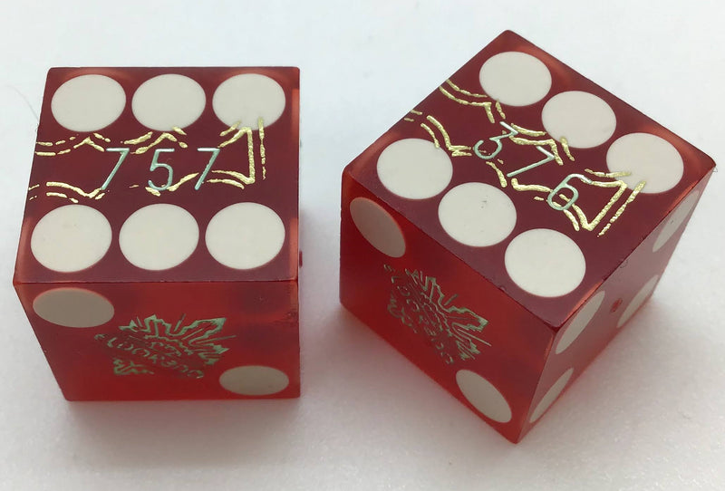 Eldorado Casino Las Vegas Nevada Red Dice Pair