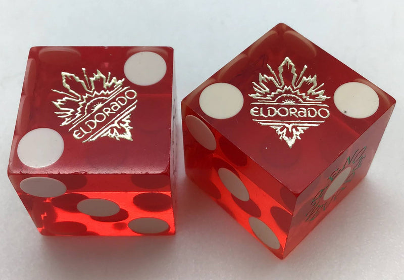 Eldorado Casino Las Vegas Nevada Red Dice Pair