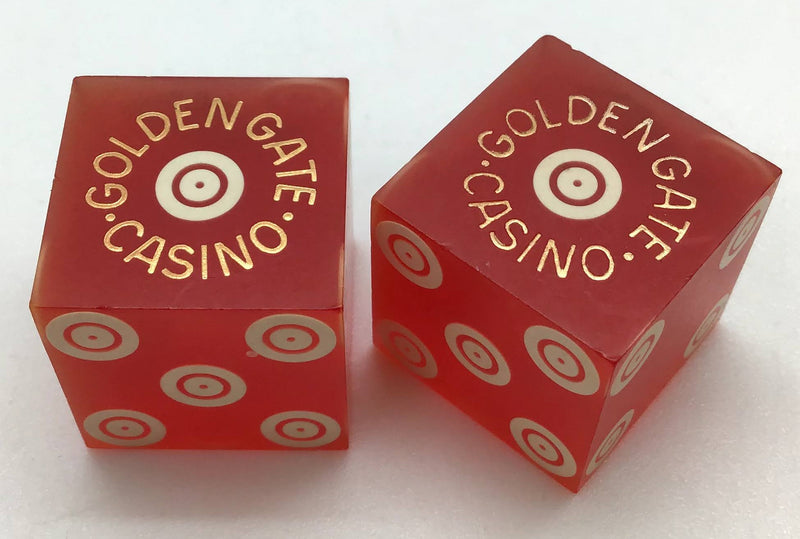 Golden Gate Casino Las Vegas Nevada Red Dice Pair