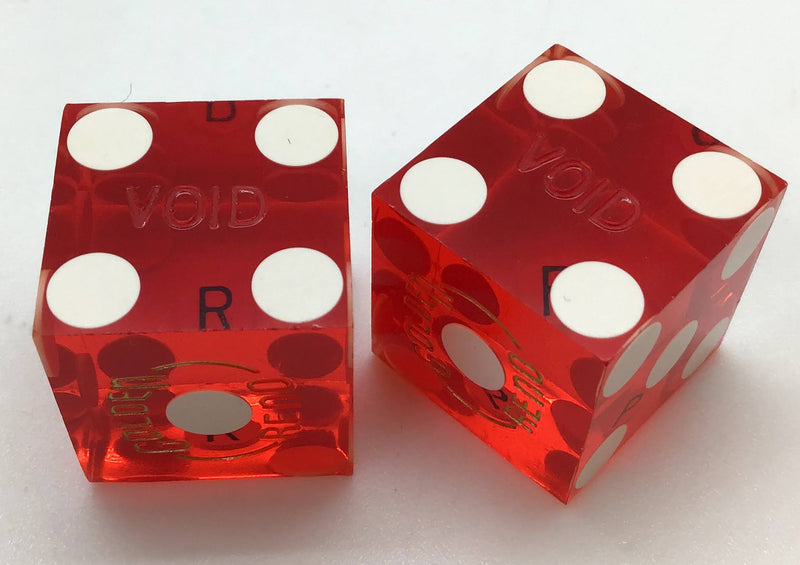 Golden Reno Hotel Reno NV Casino Red Dice Pair