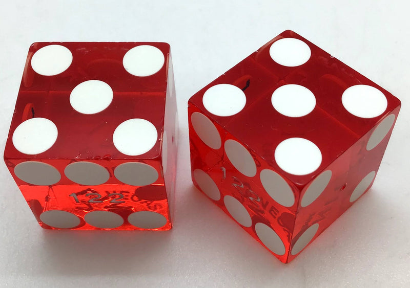 The Linq Casino Las Vegas Nevada Dice Pair Red Matching Numbers