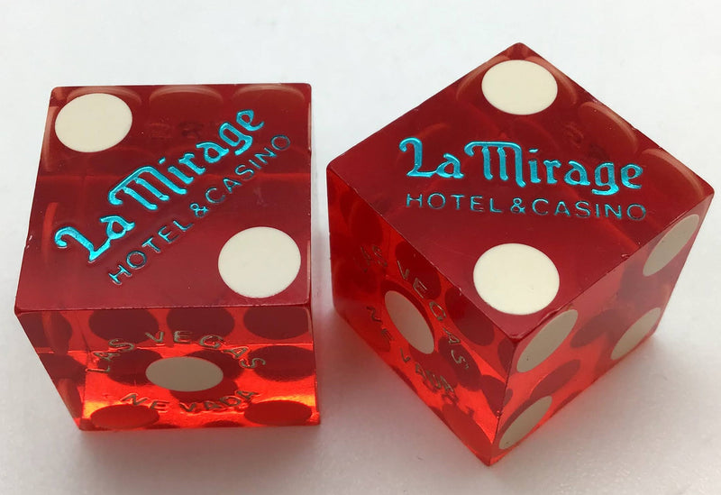 La Mirage Hotel & Casino Las Vegas Nevada Red Dice Pair