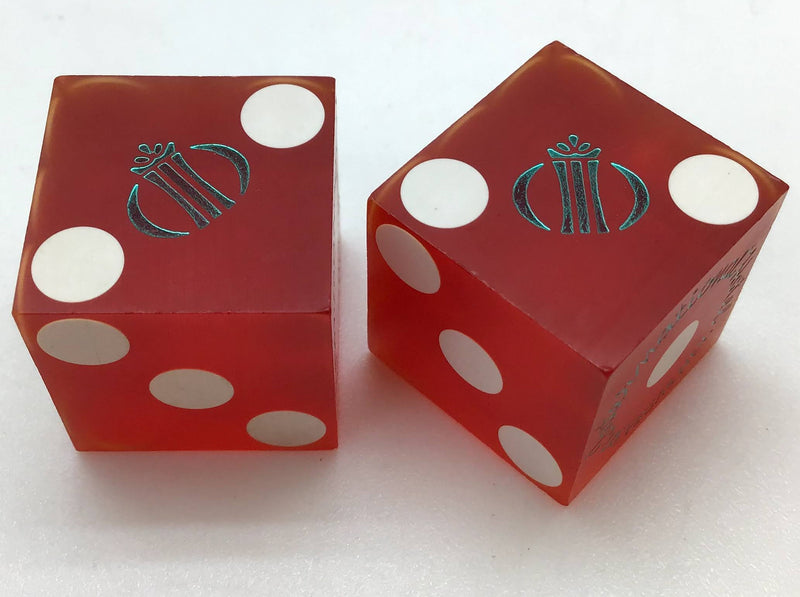 International Hotel and Casino Las Vegas Nevada Red Dice Pair