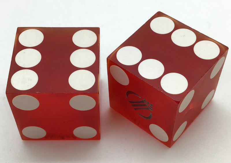 International Hotel and Casino Las Vegas Nevada Red Dice Pair