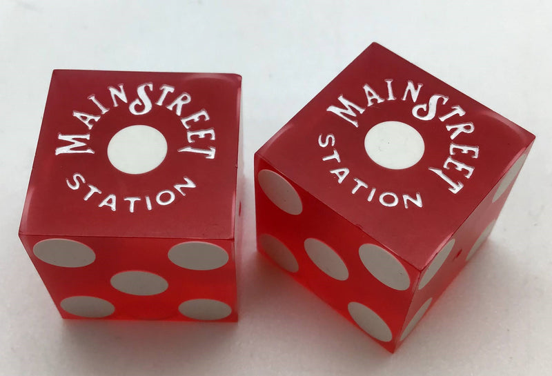 Main Street Station Casino Dice Pair Matching Numbers