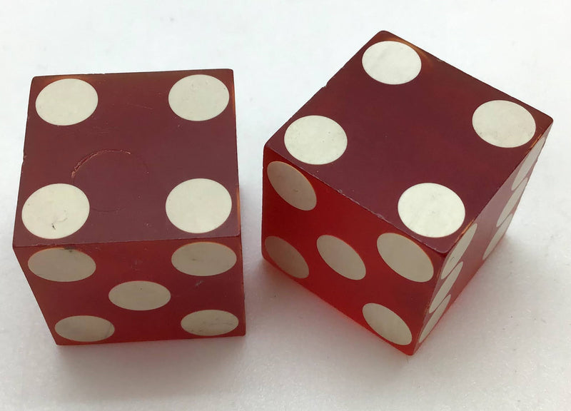 International Hotel and Casino Las Vegas Nevada Red Dice Pair