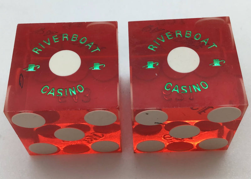 Par-A-Dice Casino East Peoria, Illinois Red Dice Pair Matching Logo