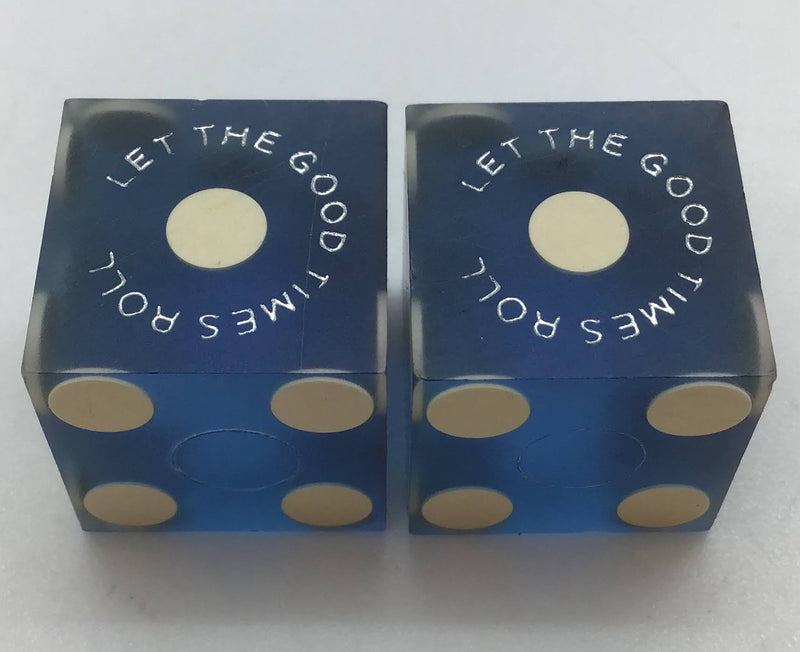 Palms Resort Casino Las Vegas Nevada Blue Dice Pair Matching Logo