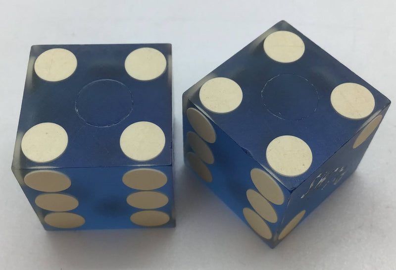 Palms Resort Casino Las Vegas Nevada Blue Dice Pair Matching Logo