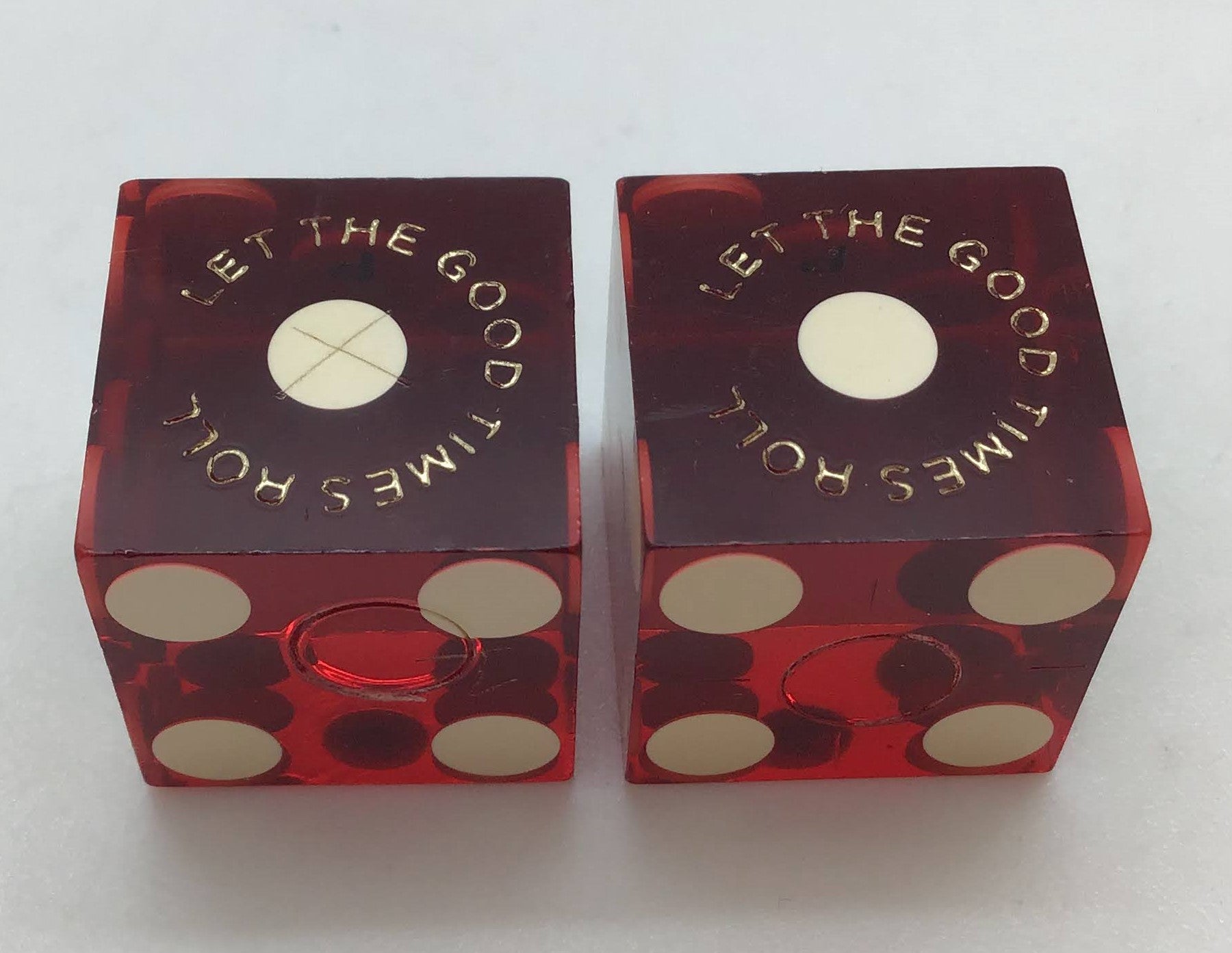 Palms Resort Casino Las Vegas Nevada Red Dice Pair Matching Logo