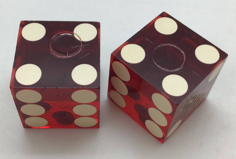 Palms Resort Casino Las Vegas Nevada Red Dice Pair Matching Logo