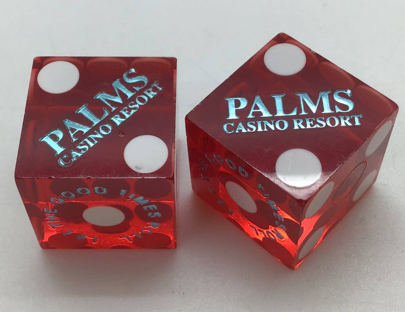 Palms Resort Casino Las Vegas Nevada Red Dice Pair Matching Logo