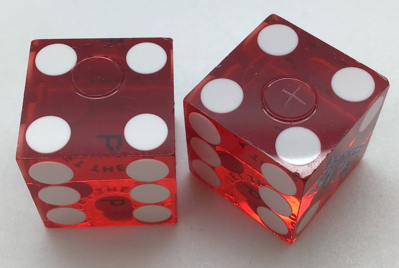 Palms Resort Casino Las Vegas Nevada Red Dice Pair Matching Logo