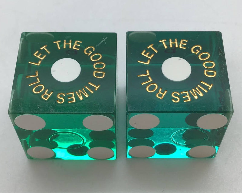 Palms Resort Casino Las Vegas Nevada Green Dice Pair Matching Logo