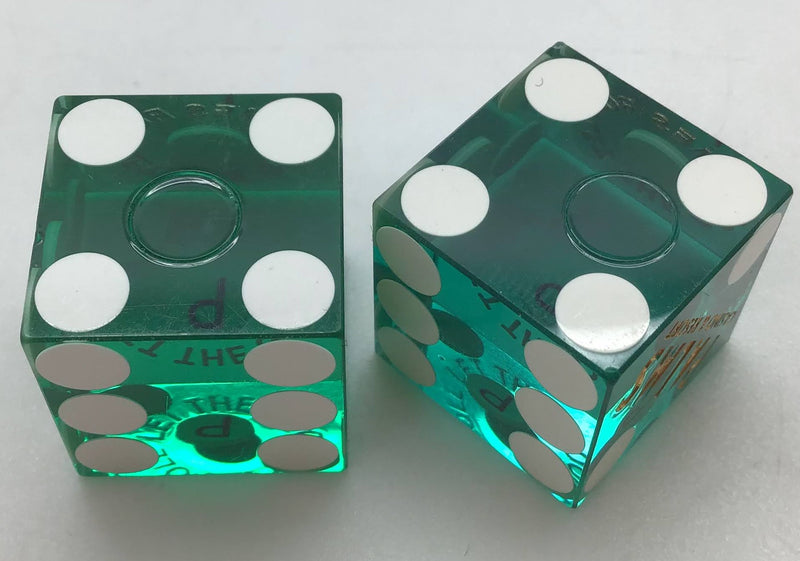 Palms Resort Casino Las Vegas Nevada Green Dice Pair Matching Logo