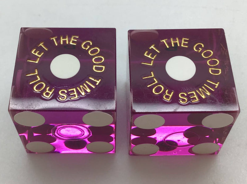 Palms Resort Casino Las Vegas Nevada Purple Dice Pair Matching Logo