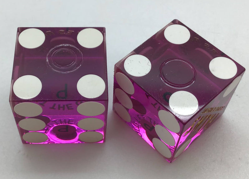 Palms Resort Casino Las Vegas Nevada Purple Dice Pair Matching Logo