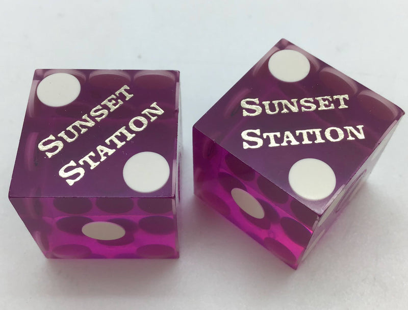 Sunset Station Casino Pair of Dice Matching Las Vegas Nevada