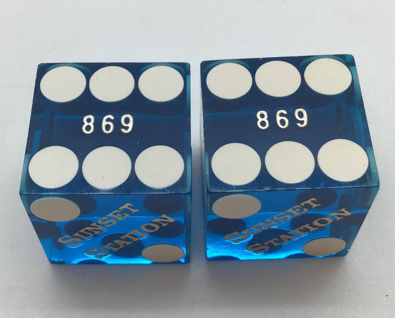 Sunset Station Casino Pair of Dice Matching Las Vegas Nevada