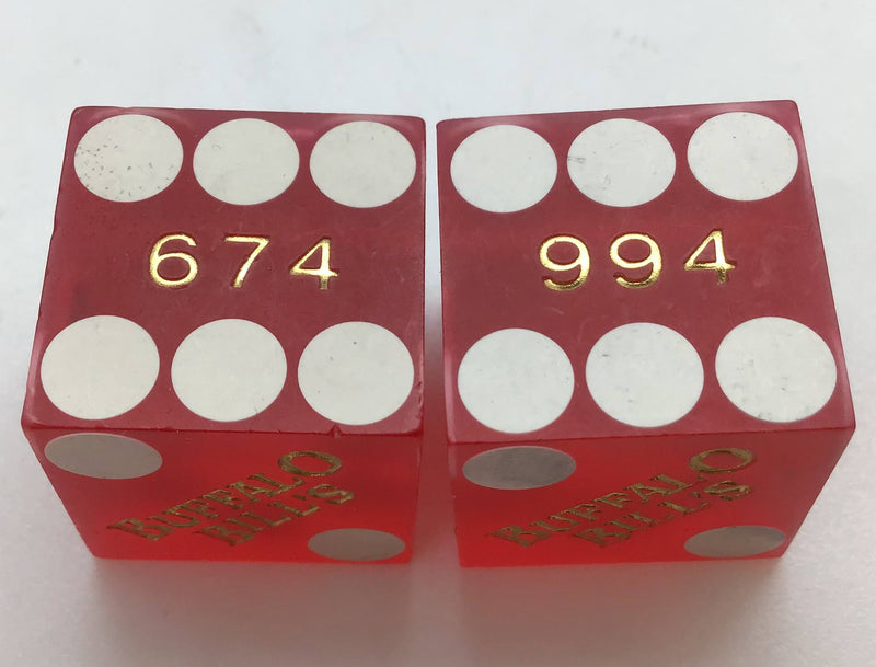 Buffalo Bill's Casino Las Vegas Used Pair of Dice