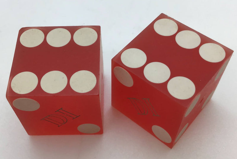 Desert Inn Casino Las Vegas Nevada Red Dice Pair Matching Logo