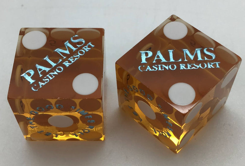 Palms Resort Casino Las Vegas Nevada Orange Dice Pair Matching Numbers