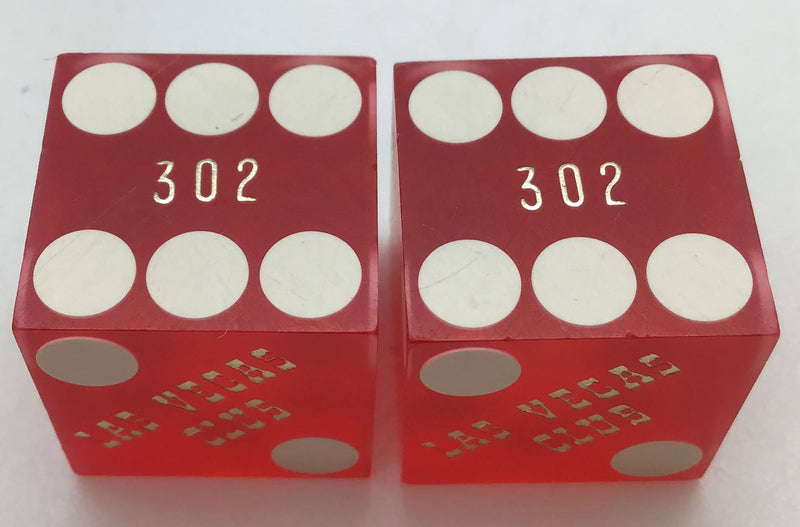 Las Vegas Club Nevada Red Dice Pair Matching Numbers