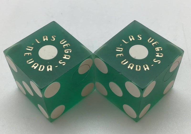 Hooters Las Vegas Green Dice Pair Matching Logos