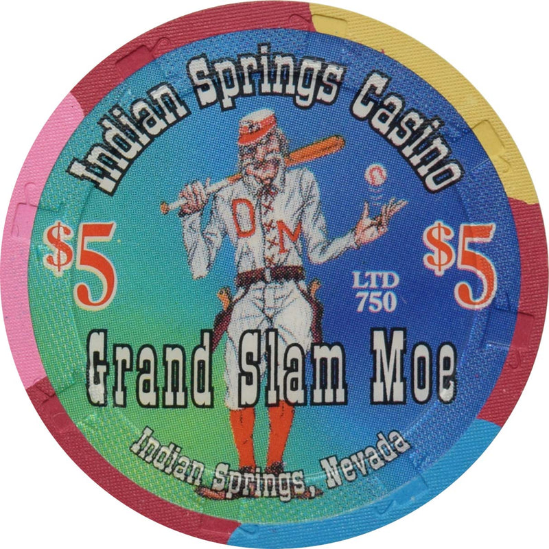 Indian Springs Casino Indian Springs Nevada $5 Grand Slam Moe Chip 2000