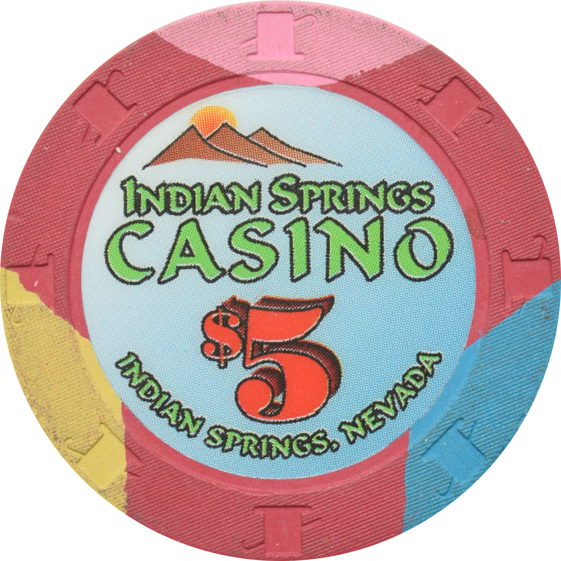 Indian Springs Casino Indian Springs Nevada $5 Chip 1988