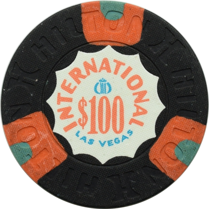 Hilton International Casino Las Vegas Nevada $100 Chip 1970