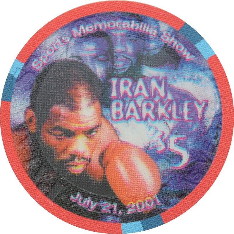 Palace Station Casino Las Vegas Nevada $5 Iran Barkley Chip 2001