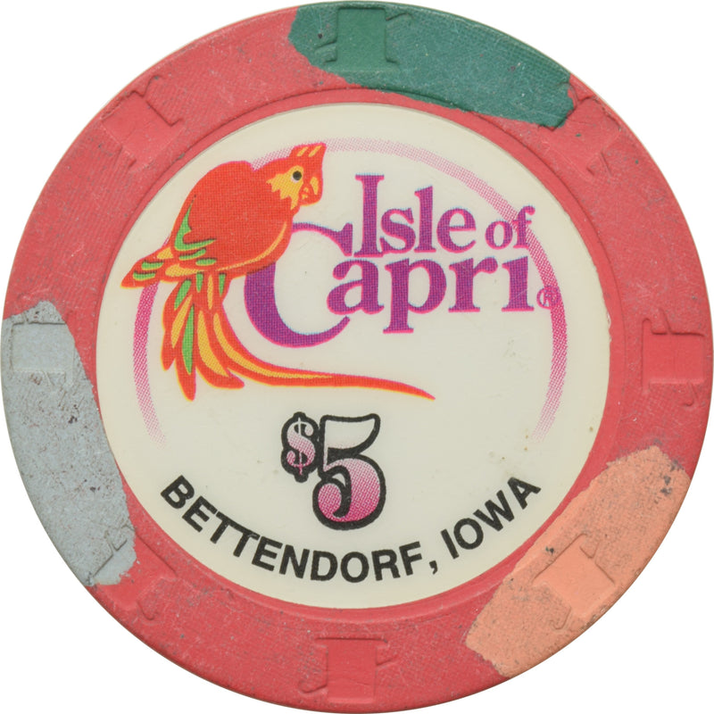 Isle of Capri Casino Bettendorf Iowa $5 Chip