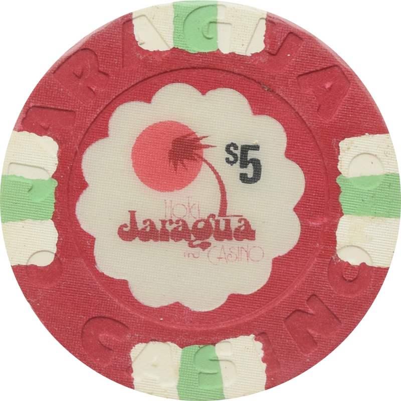 Jaragua Casino Santo Domingo Dominican Republic $5 Red Chip