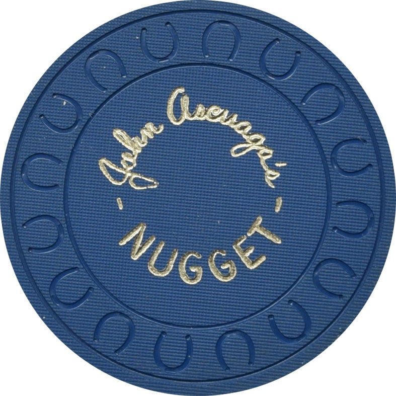 John Ascuaga's Nugget Casino Sparks Nevada Blue Roulette Chip 1970s