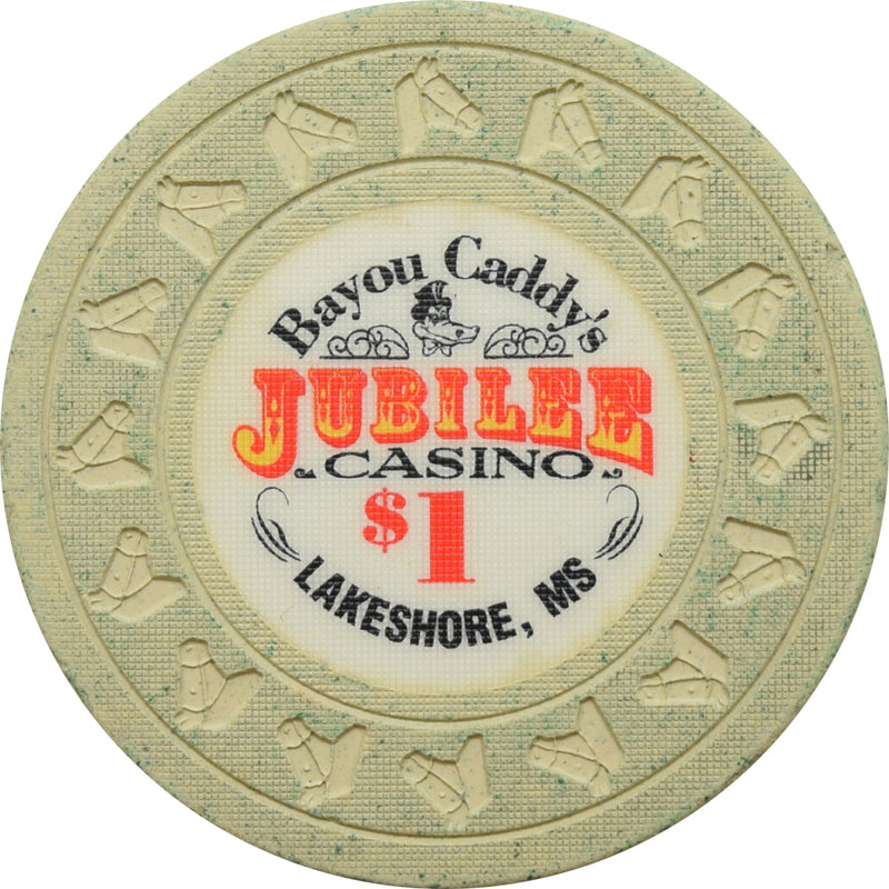 Jubilee Casino, Bayou Caddy Lakeshore Mississippi $1 Chip