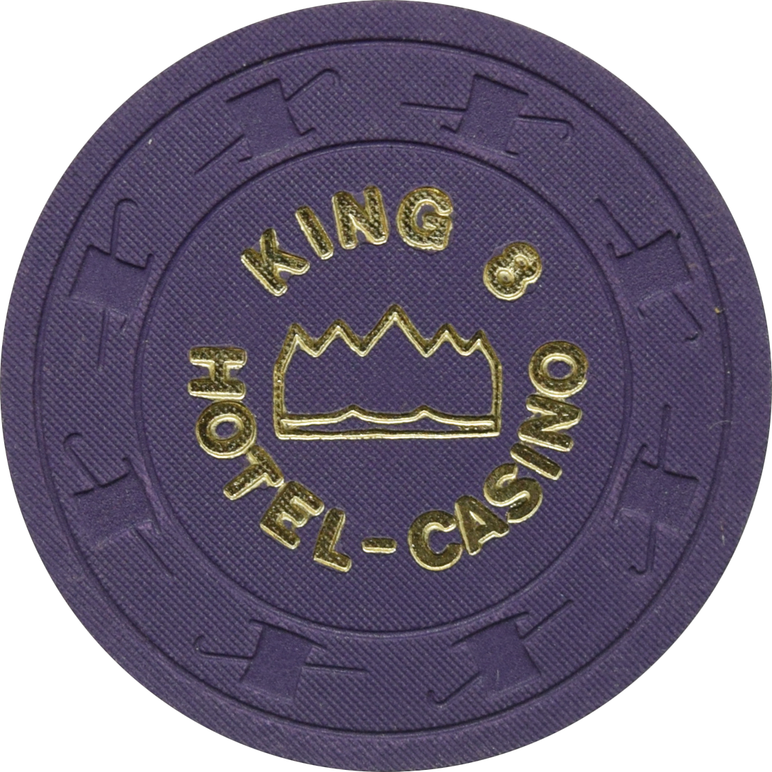 King 8 Casino Las Vegas Nevada $5 Non-Negotiable Chip 1970s