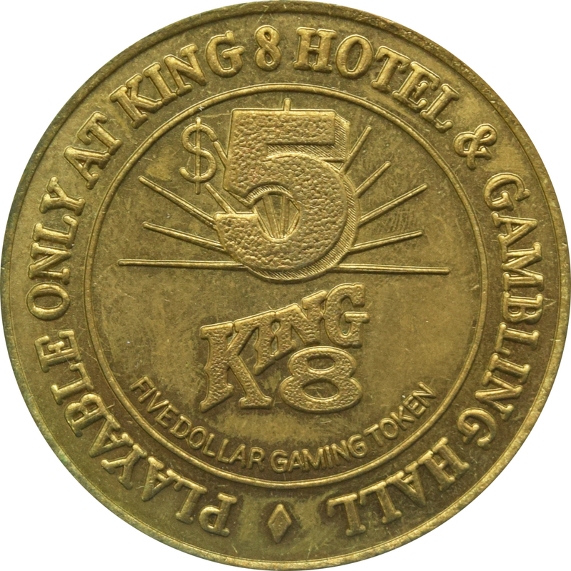 King 8 Casino Las Vegas Nevada $5 Token 1994