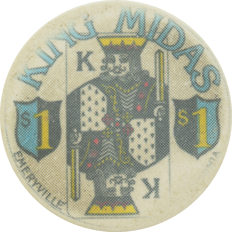 King Midas Casino Emeryville California $1 Chip