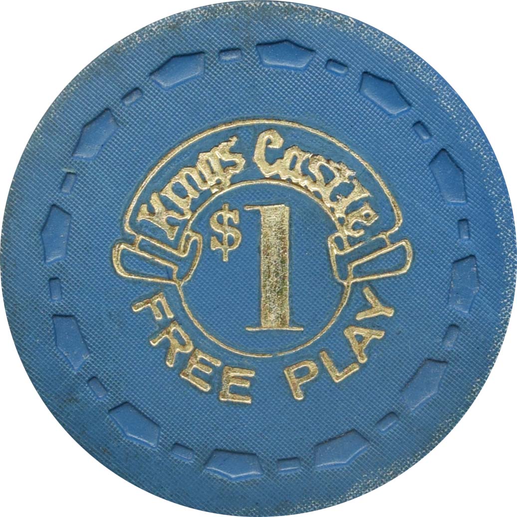 Kings Castle Casino Lake Tahoe Nevada $1 Free Play Chip 1970