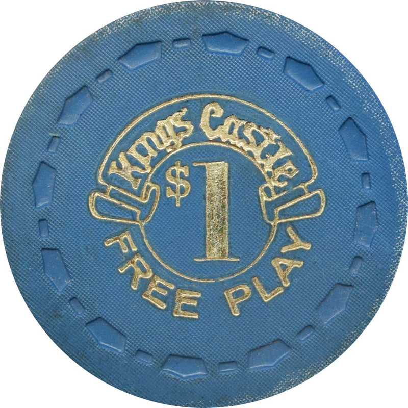 Kings Castle Casino Lake Tahoe Nevada $1 Free Play Chip 1970