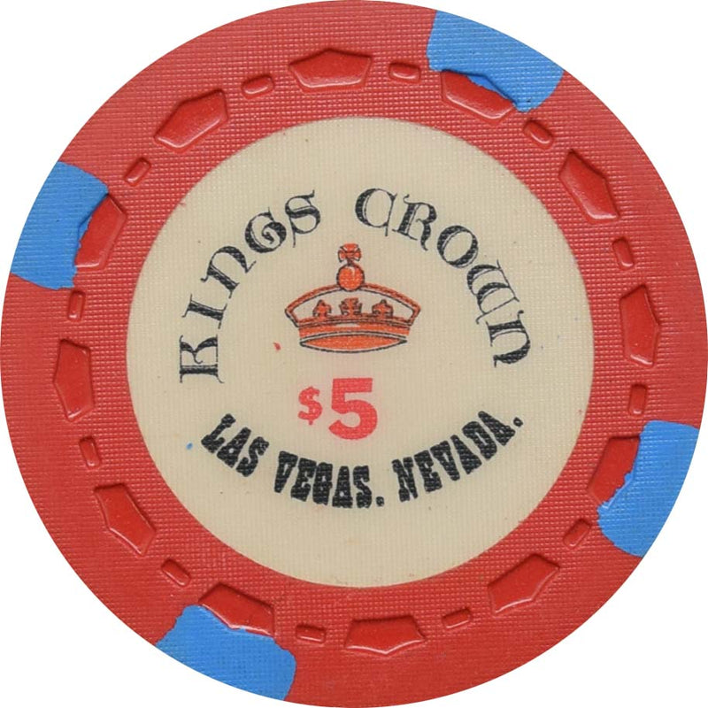 Kings Crown Casino Las Vegas Nevada $5 Chip 1980s