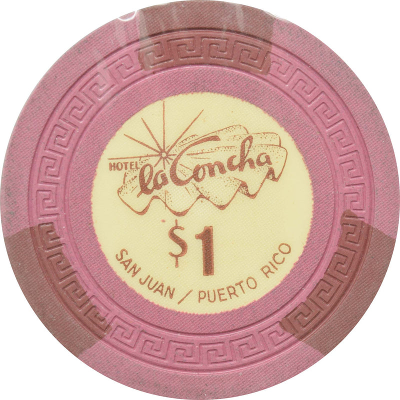 La Concha Casino San Juan Puerto Rico $1 Chip