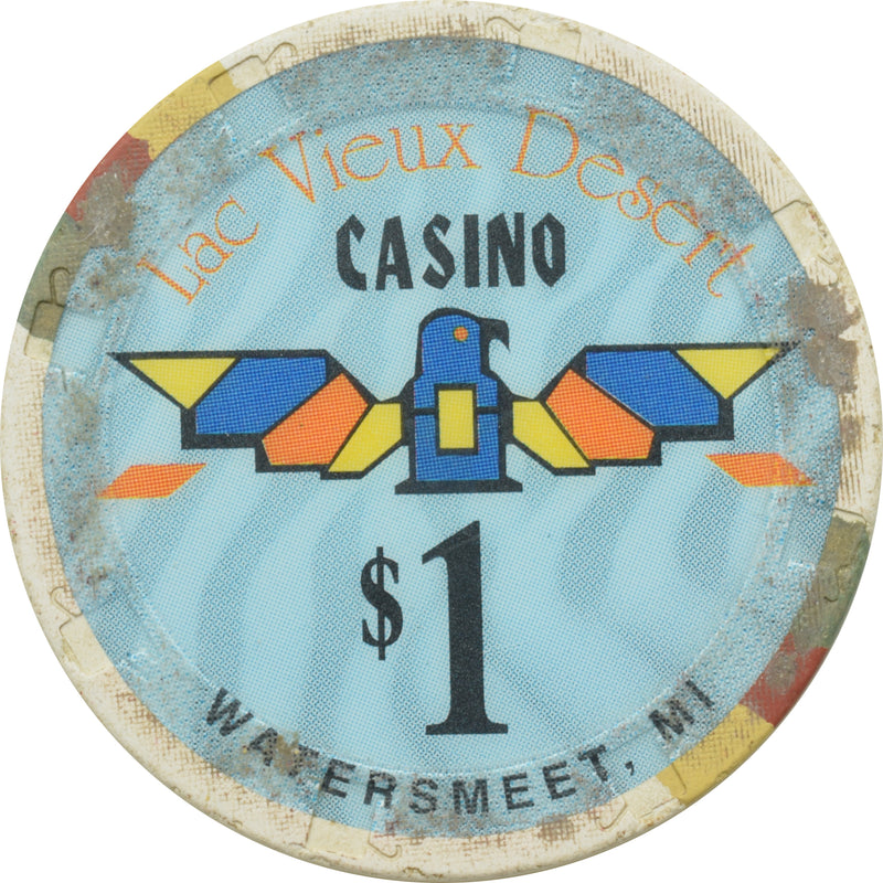 Lac Vieux Desert Casino Watersmeet Michigan $1 Chip