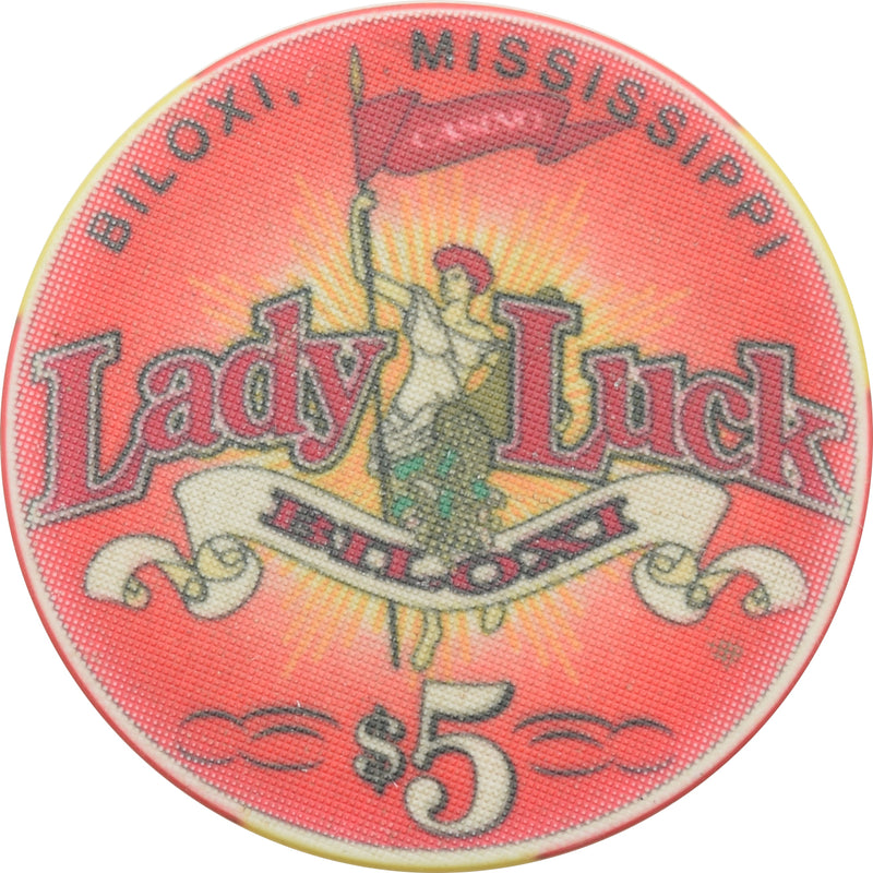 Lady Luck Casino Biloxi Mississippi $5 Chip