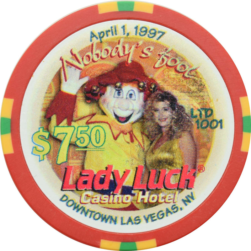 Lady Luck Casino Las Vegas Nevada $7.50 April Fools Chip 1997