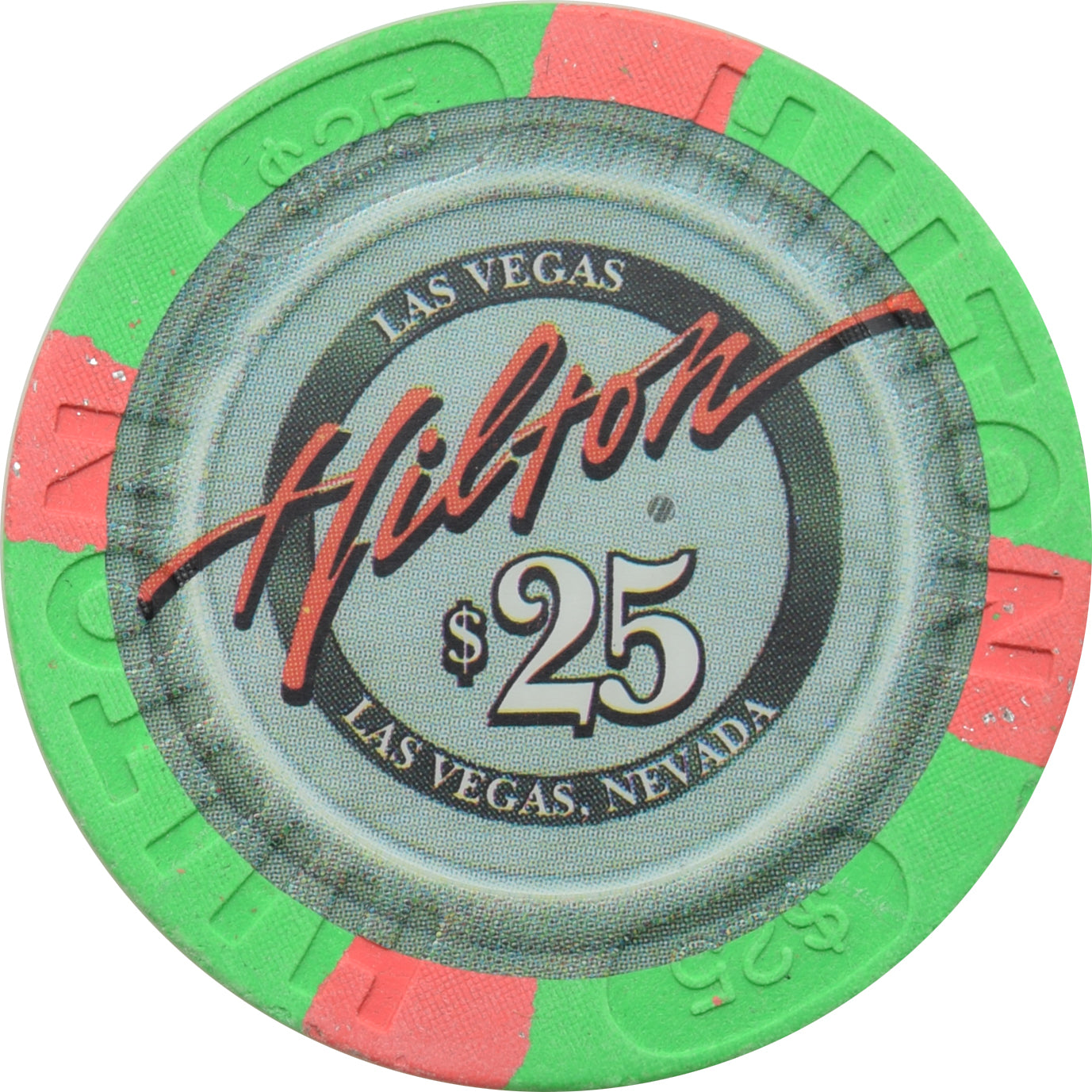 Las Vegas Hilton Casino Las Vegas Nevada $25 Chip 1999