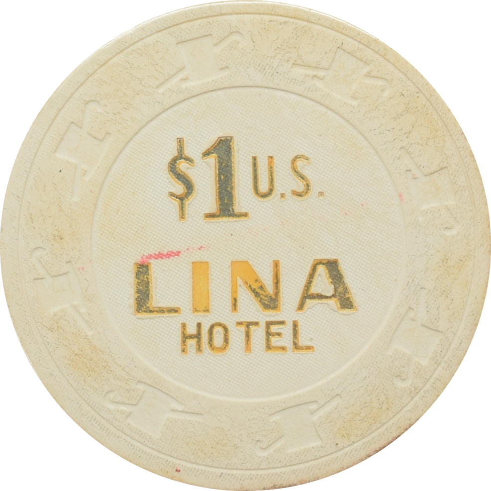 Lina Hotel Casino Santo Domingo Dominican Republic $1 White Chip