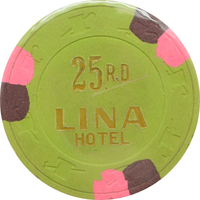 Lina Hotel Casino Santo Domingo Dominican Republic $25 R.D. Chip