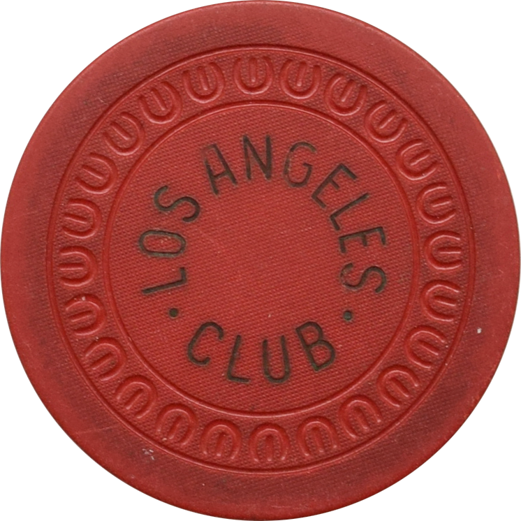 Los Angeles Club Illegal Casino E. St. Louis Illinois $1 Chip 1941